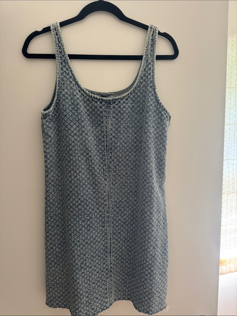 rag & bone Heathered Denim-Blue Sleeveless dress